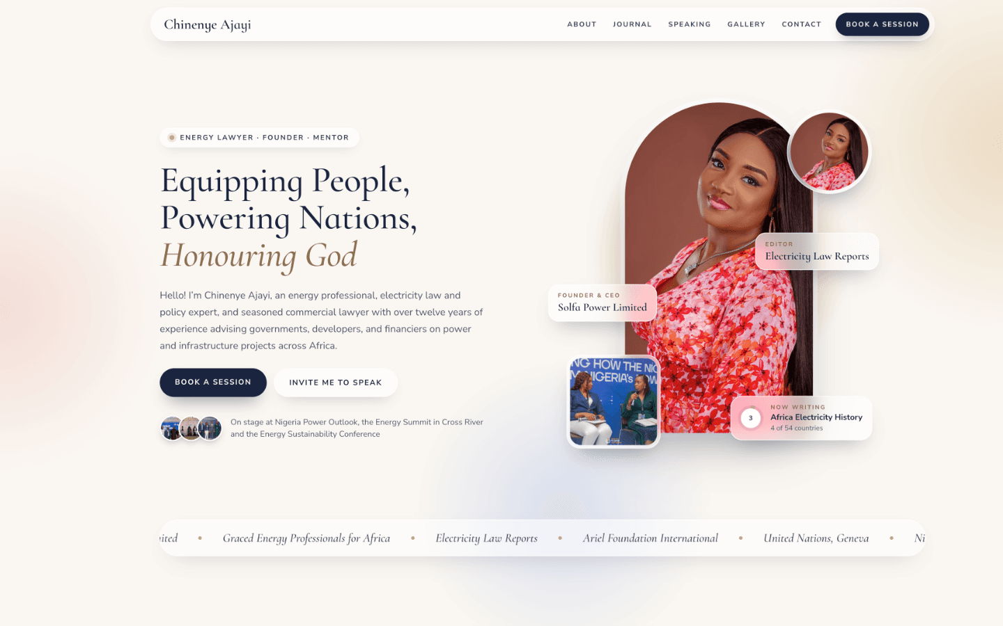 The personal website of Chinenye Ajayi, built by Chyberr.